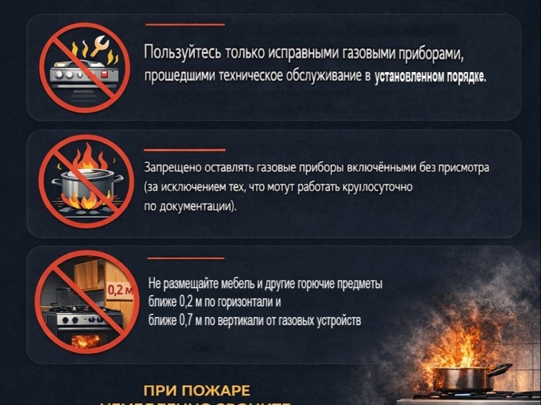 О правилах эксплуатации бытовых газовых устройств.